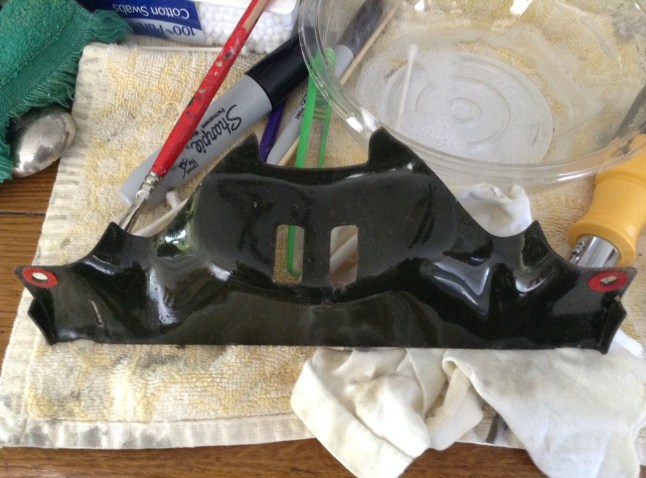 Flip side of the top plate - before cleaning