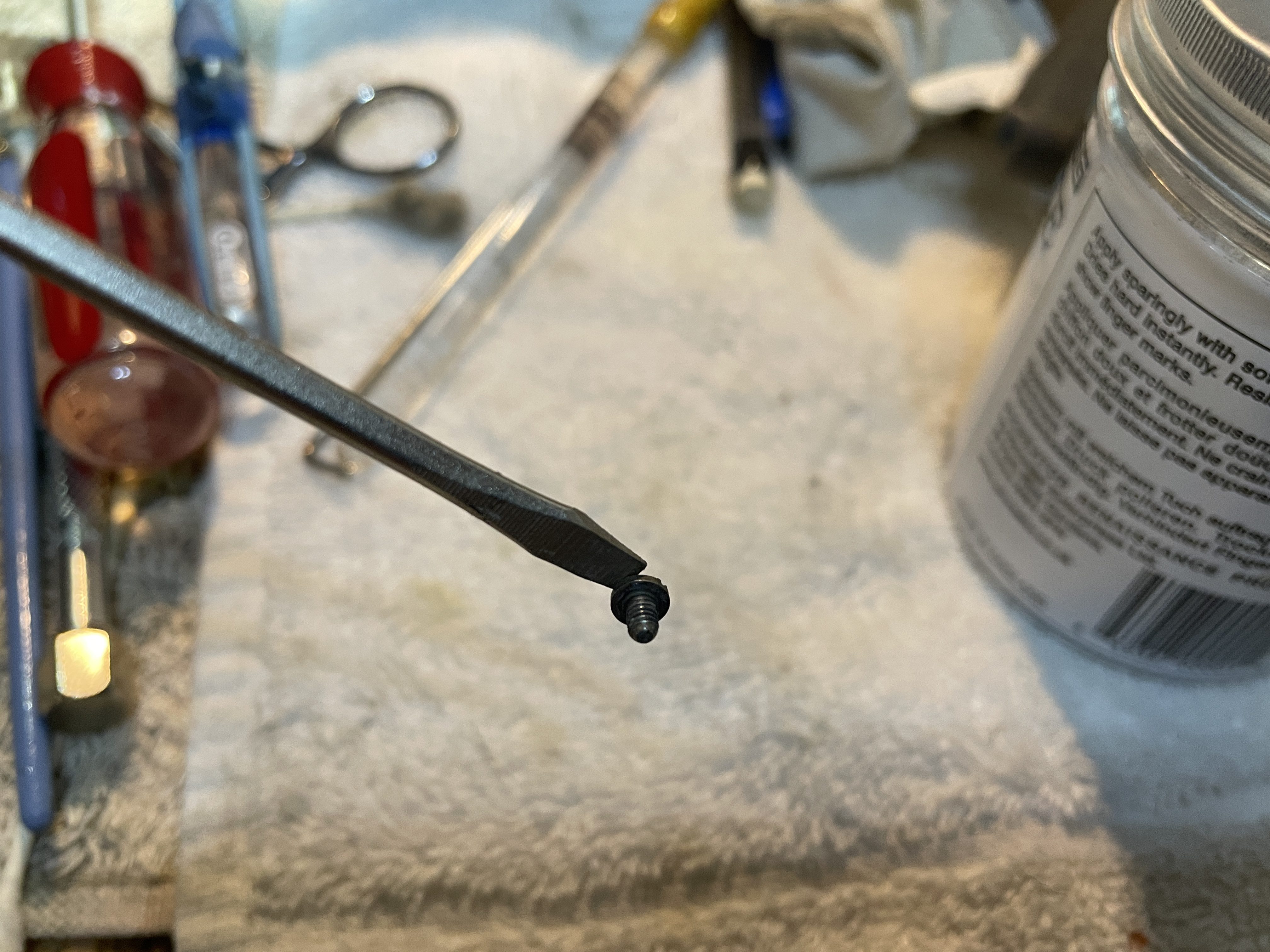 magnetize your screwdrivers for easier handling of small screws and parts