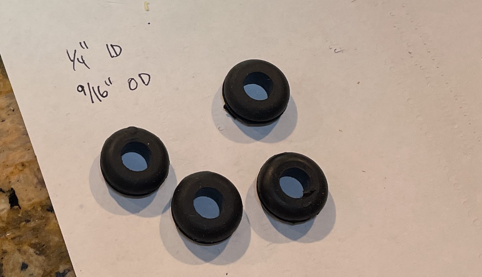 rubber grommets from hardware store for Hermes Rocket case feet