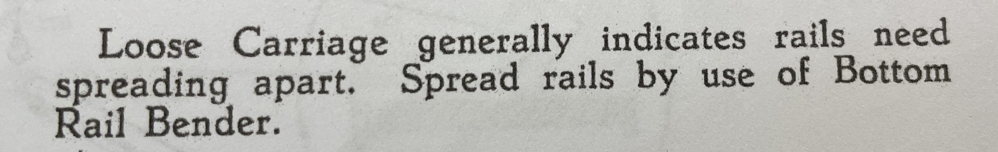 loose carriage on a royal portable typewriter generally means rails need spreading - per Ames manual