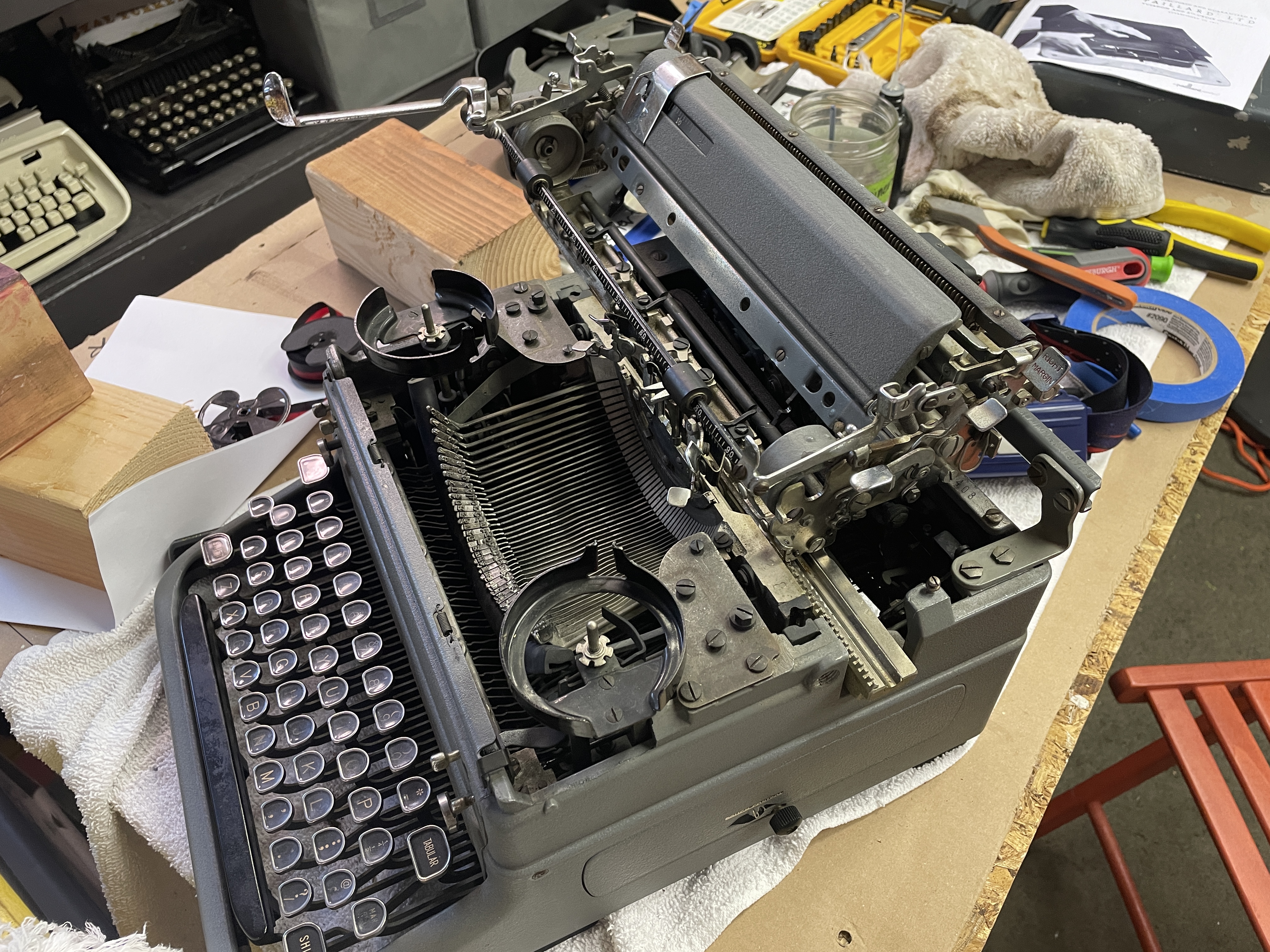1949 Royal KMG typewriter with carriage grind and stalling
