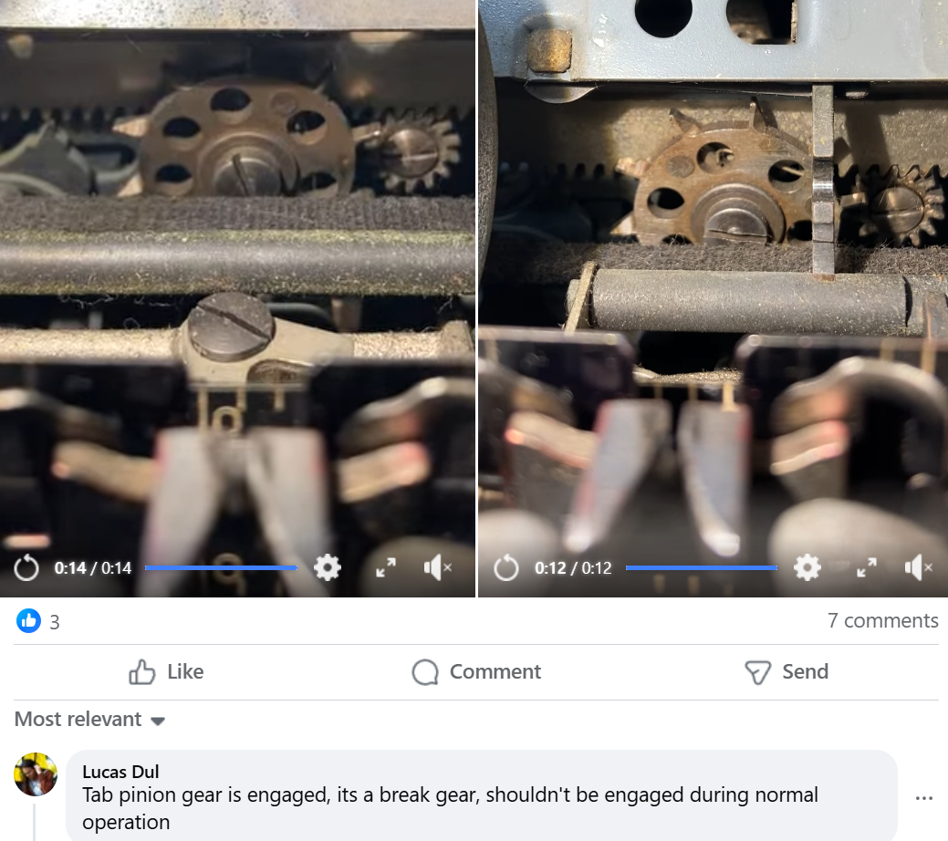 facebook post about stalling, grinding carriage