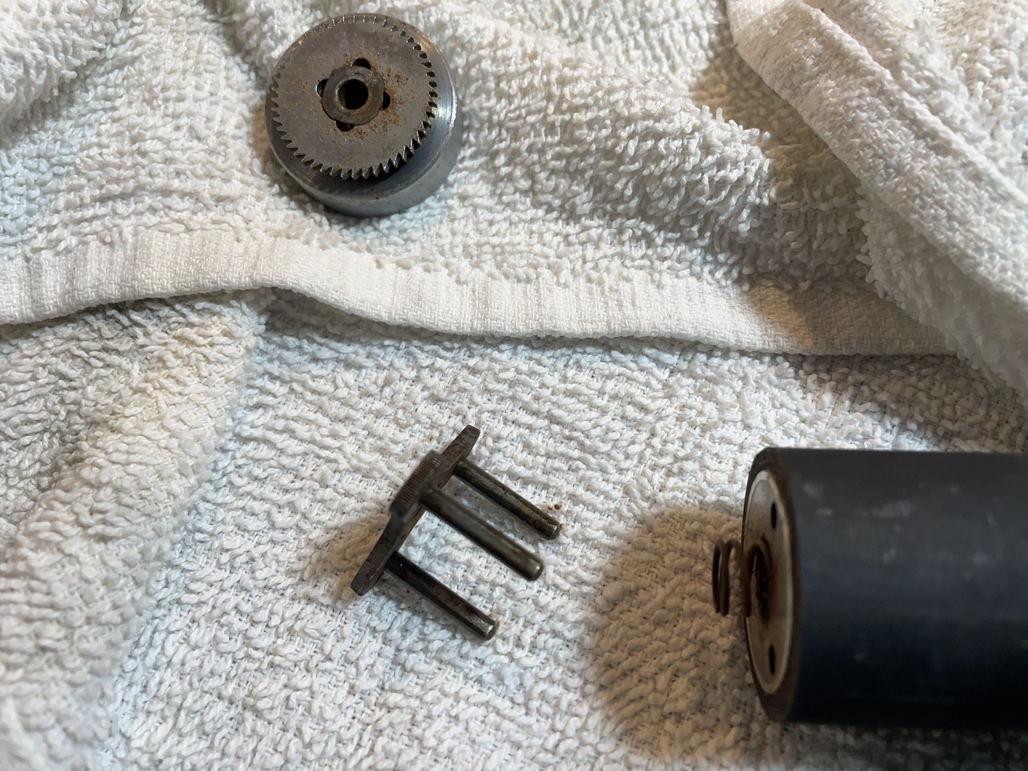 cleaning rusted ratchet / variable of platen