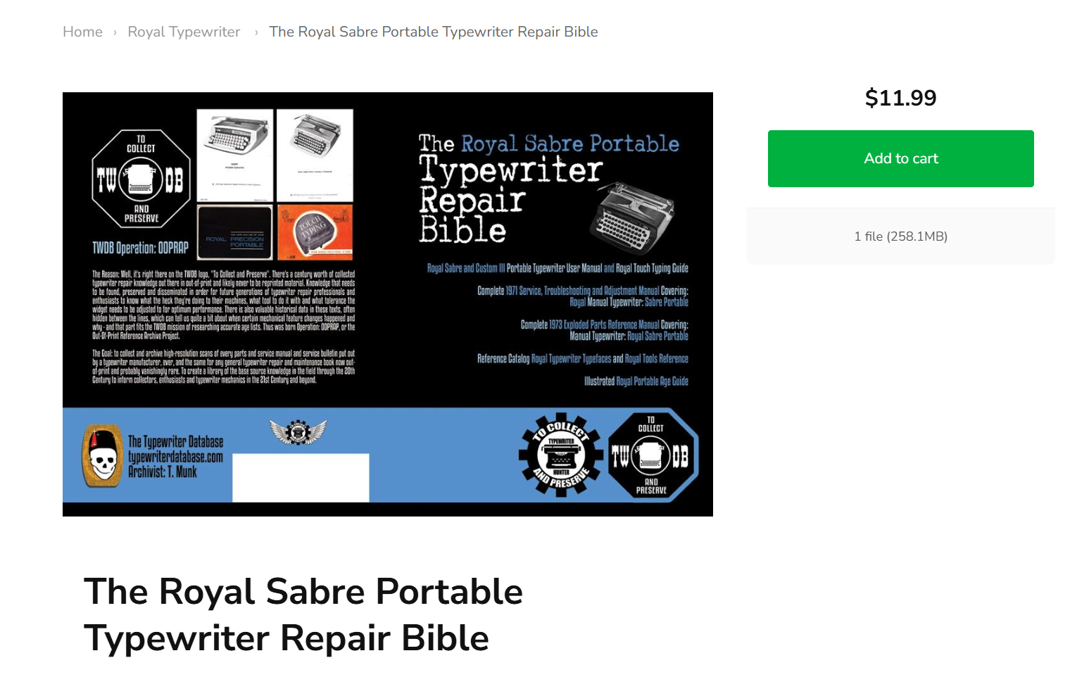 Sabre Repair Manual available in PDF