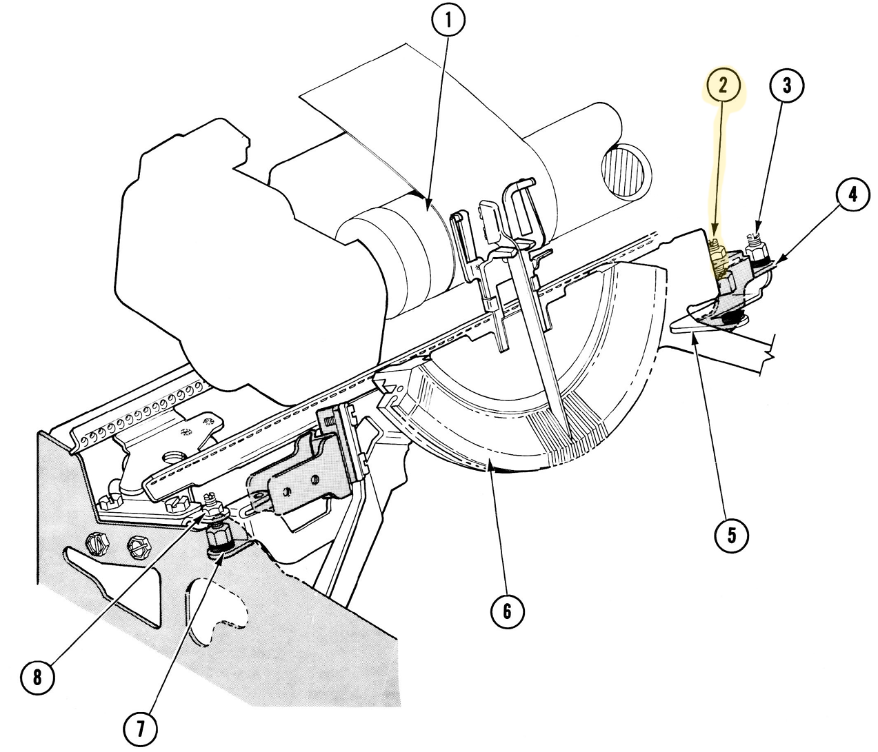 Royal Sabre typewriter shift adjustment diagram