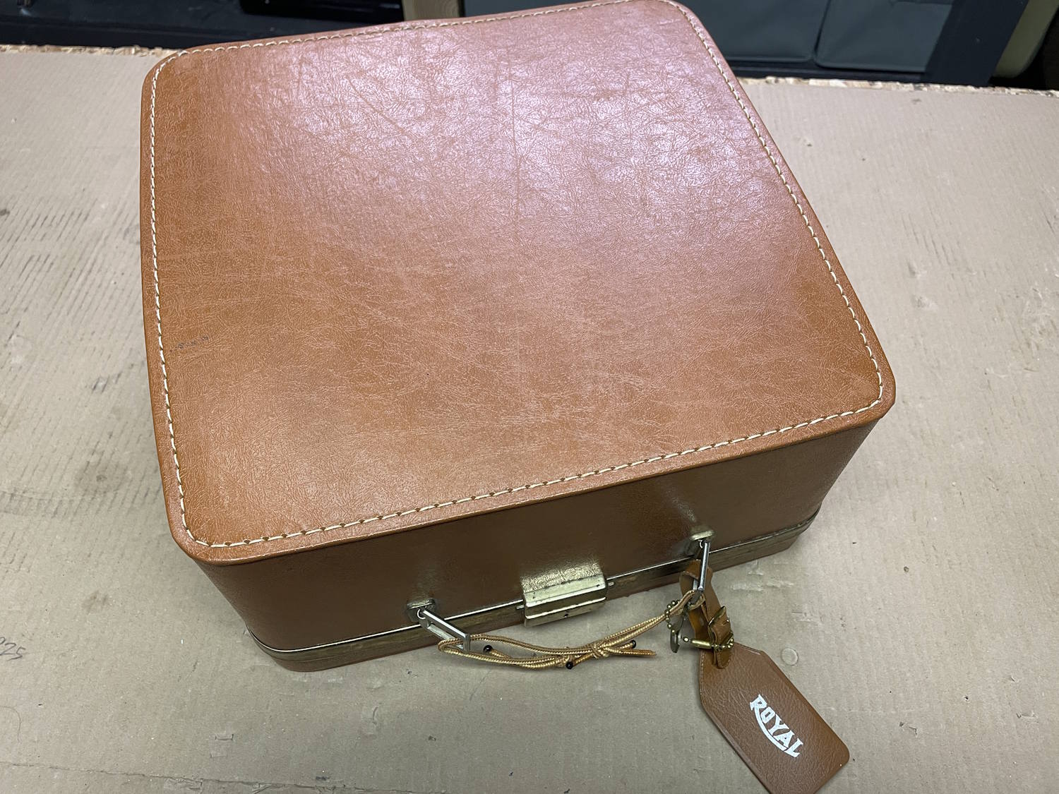 Case for 1960 Royal Futura typewriter with missing handle