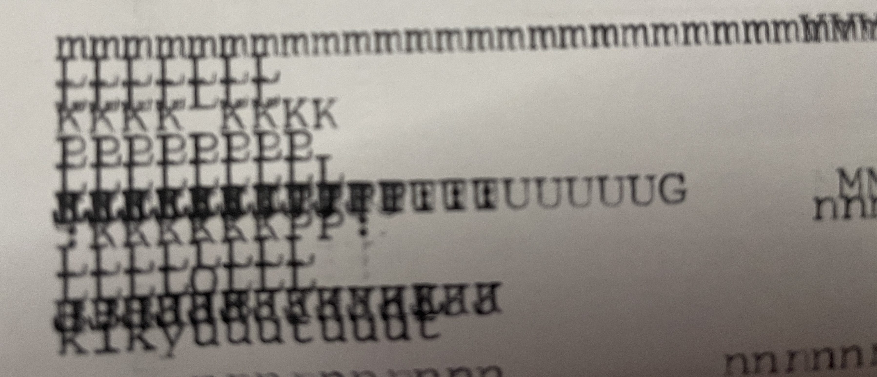 line indexing dysfunctional