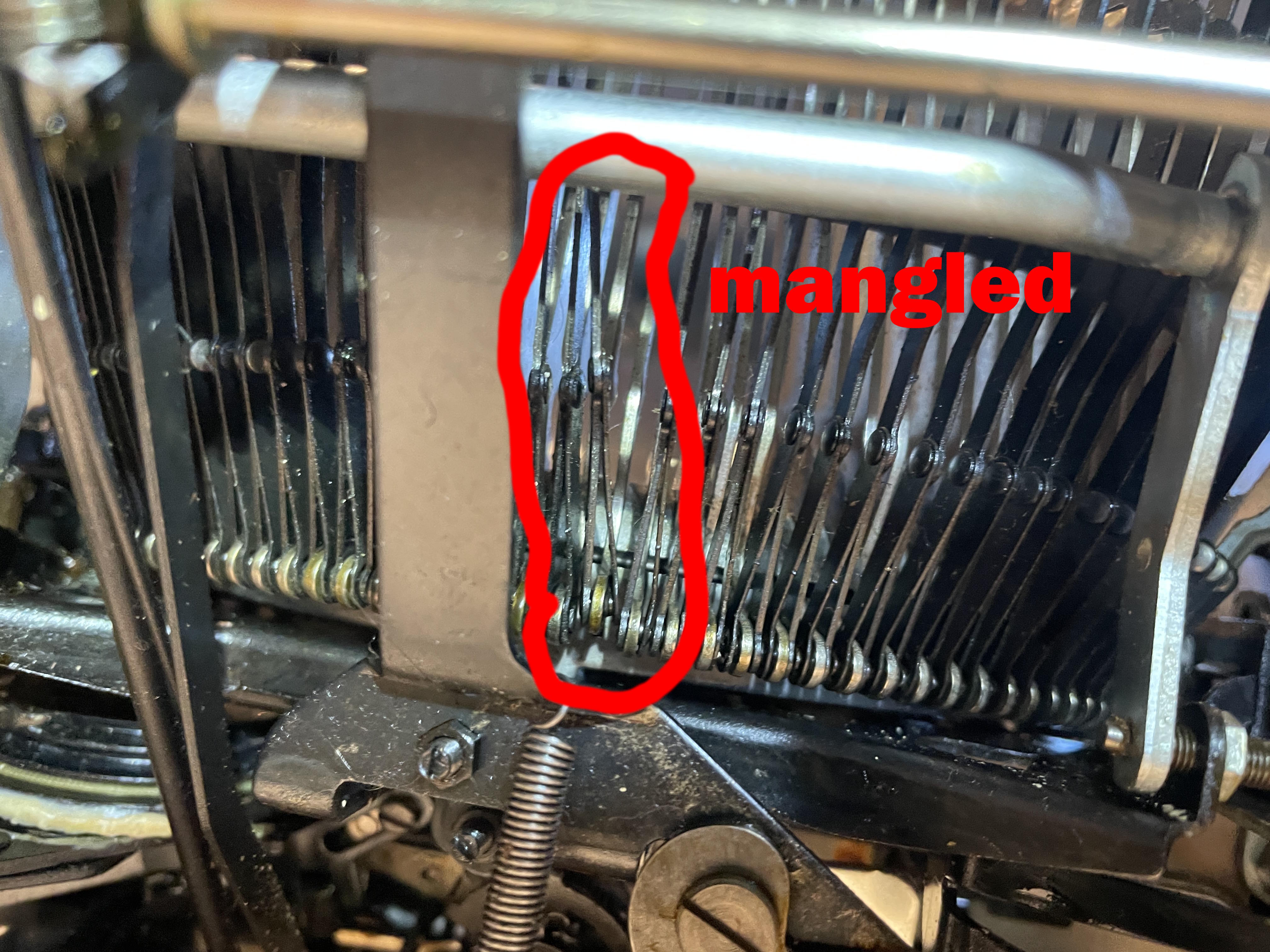 mangled typebar and sublever