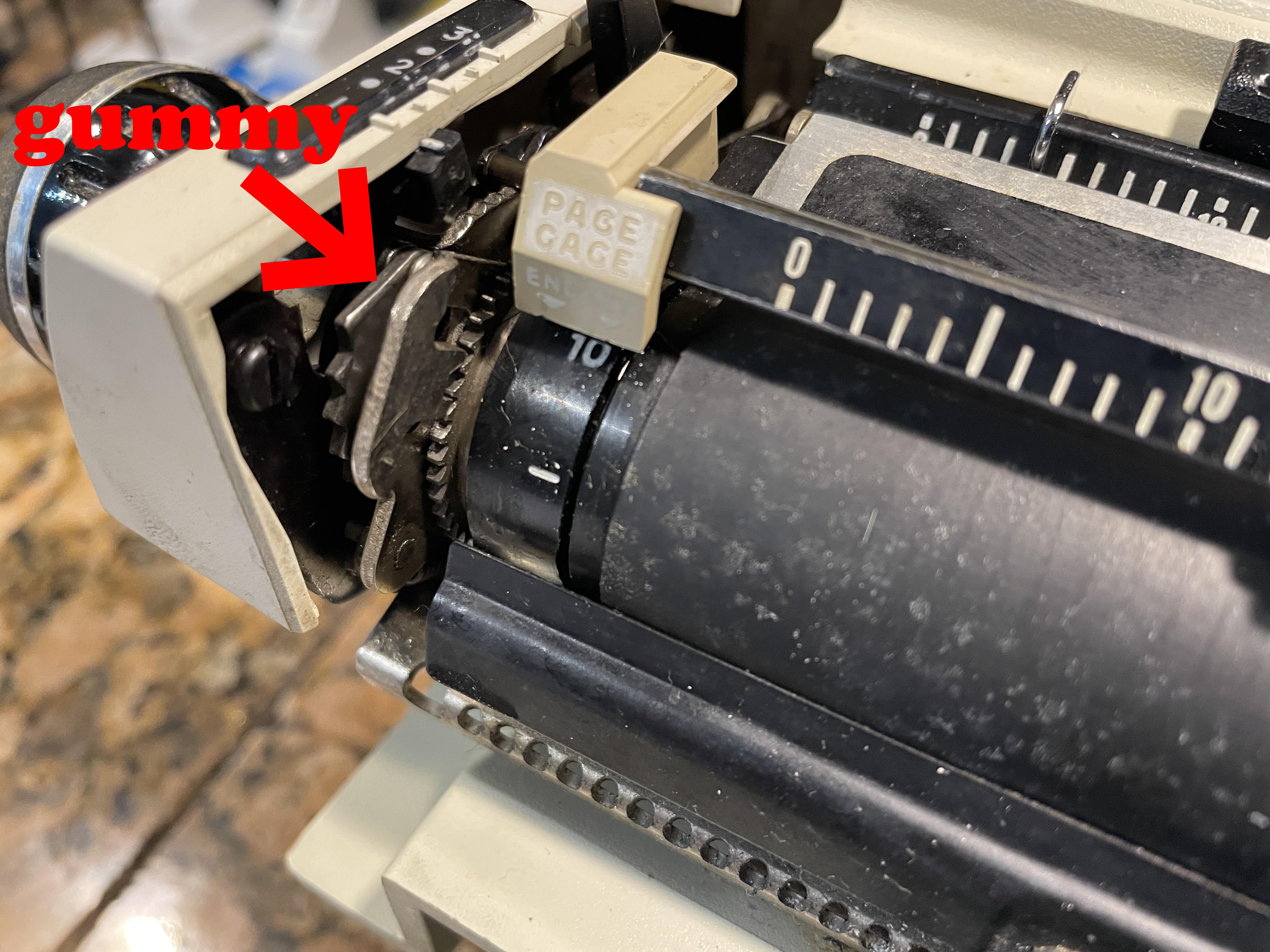 gummy indexing mechanism