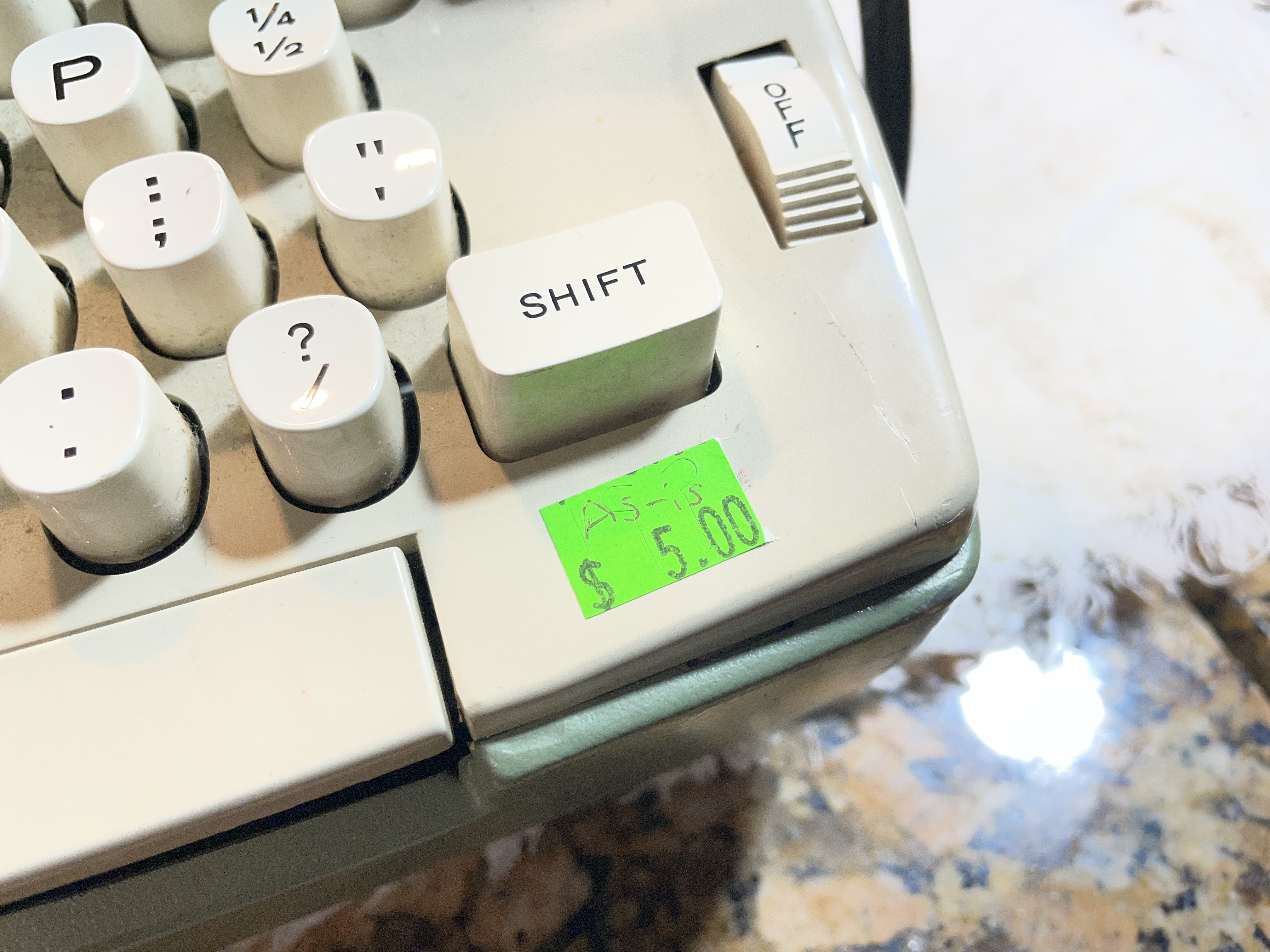 $5.00 for broken Smith-Corona Electric