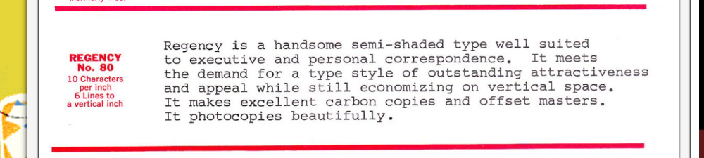 coronamatic regency typeface