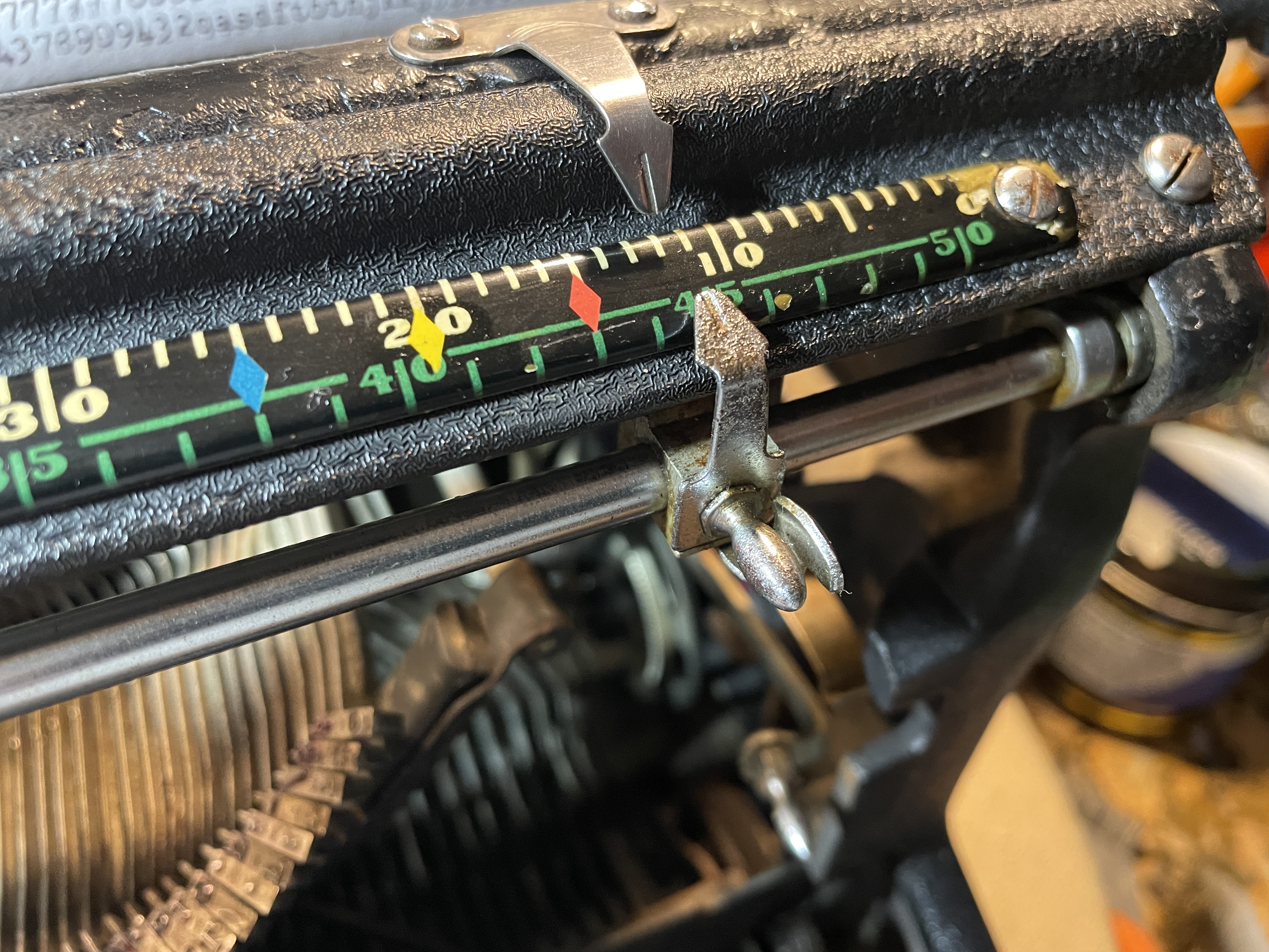 Right is left and left is right margin system on an underwood standard typewriter