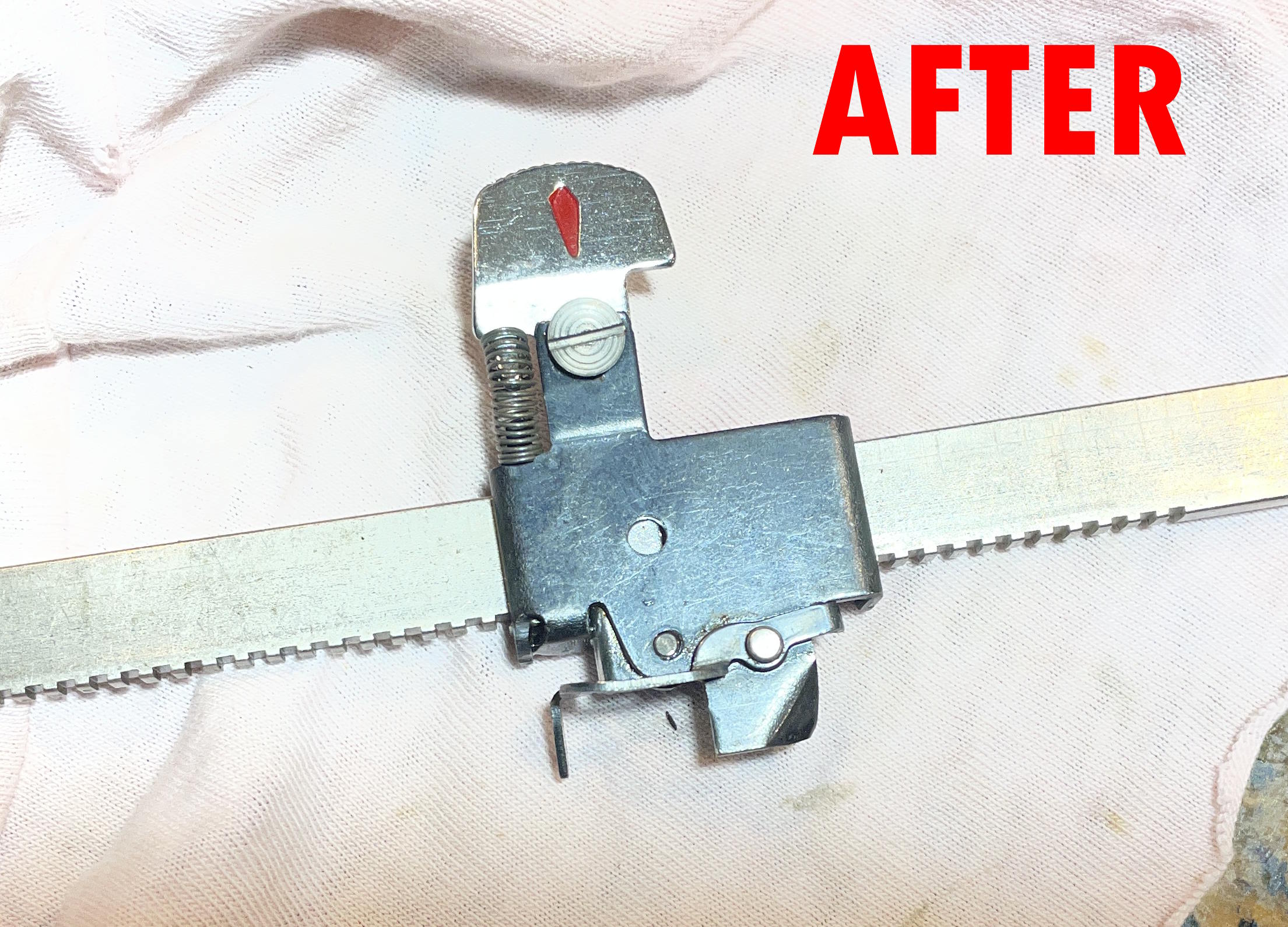 After straightening bell hammer trip on Smith-Corona 5TE