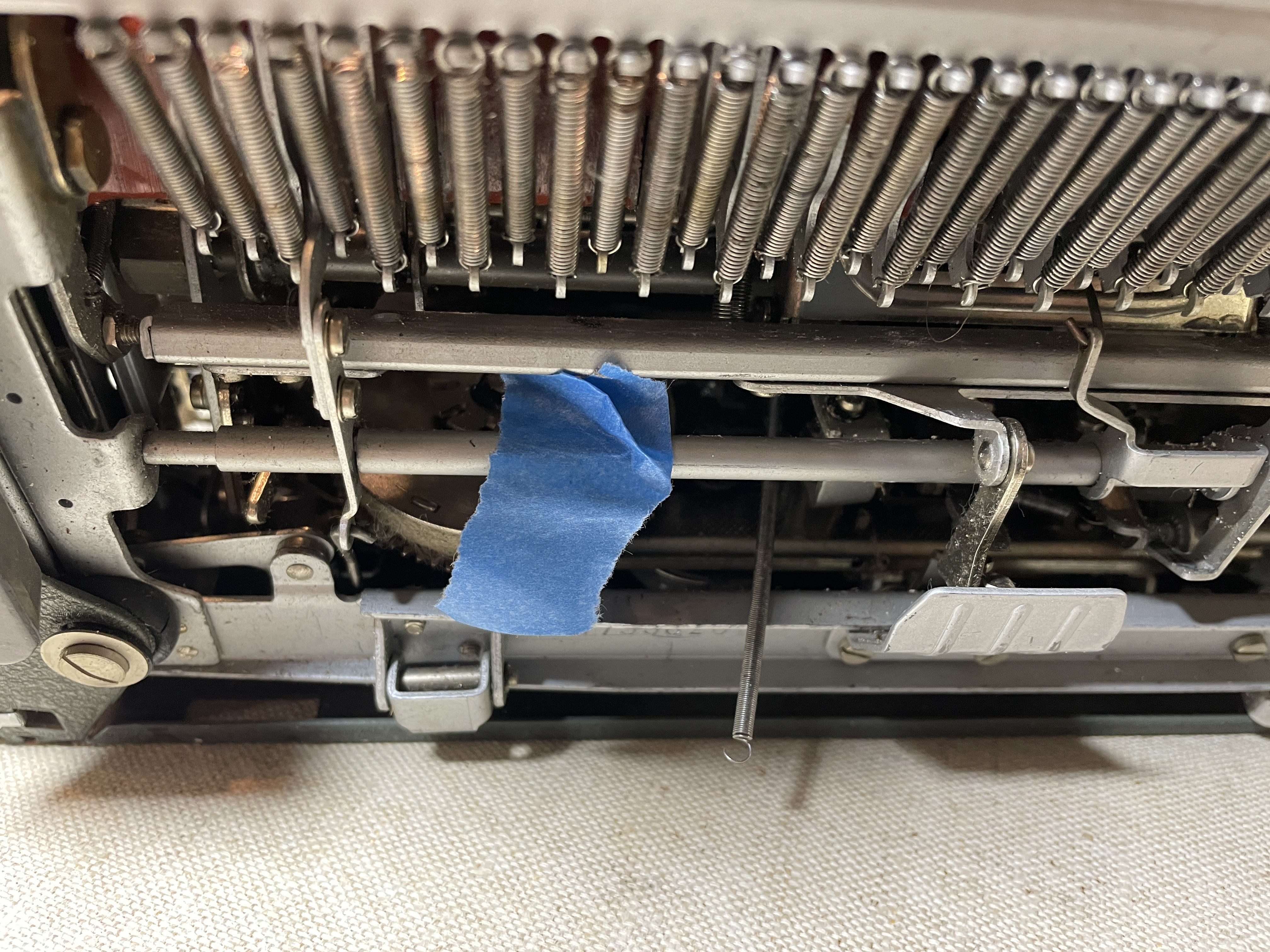detached backspace spring on an Olympia SM4