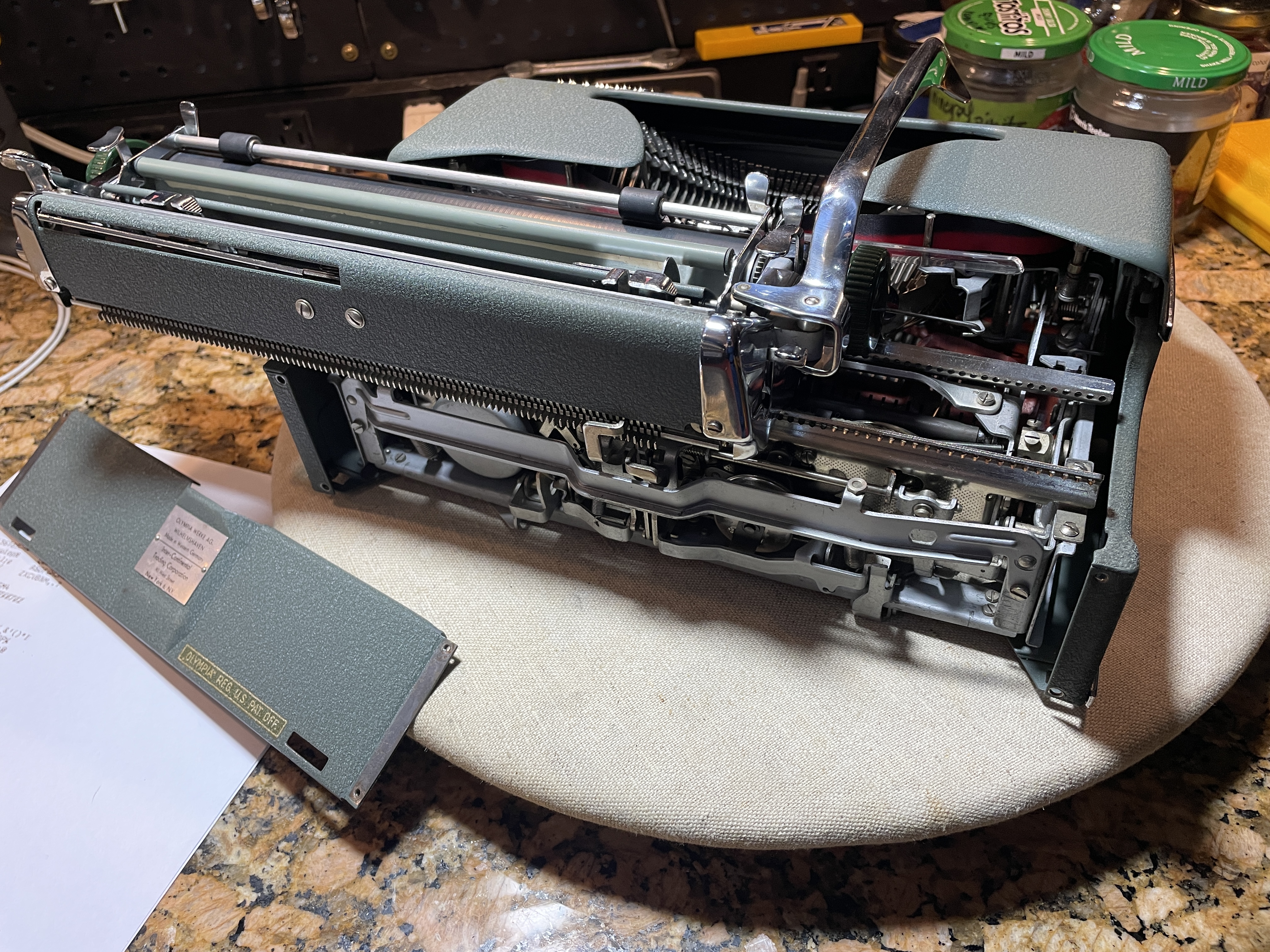 Remove back panel to get at tab brake