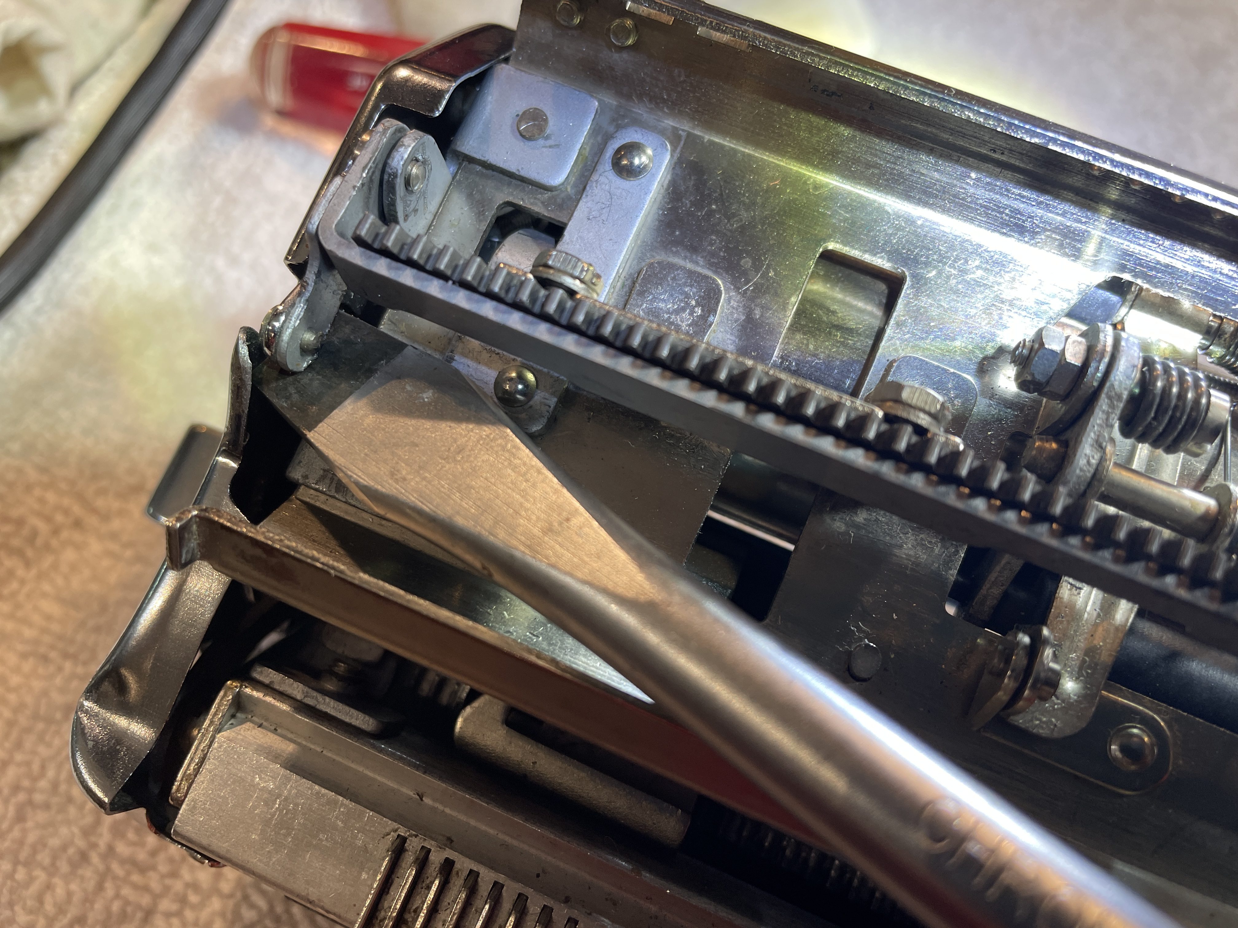 Forming bent left carriage release lever