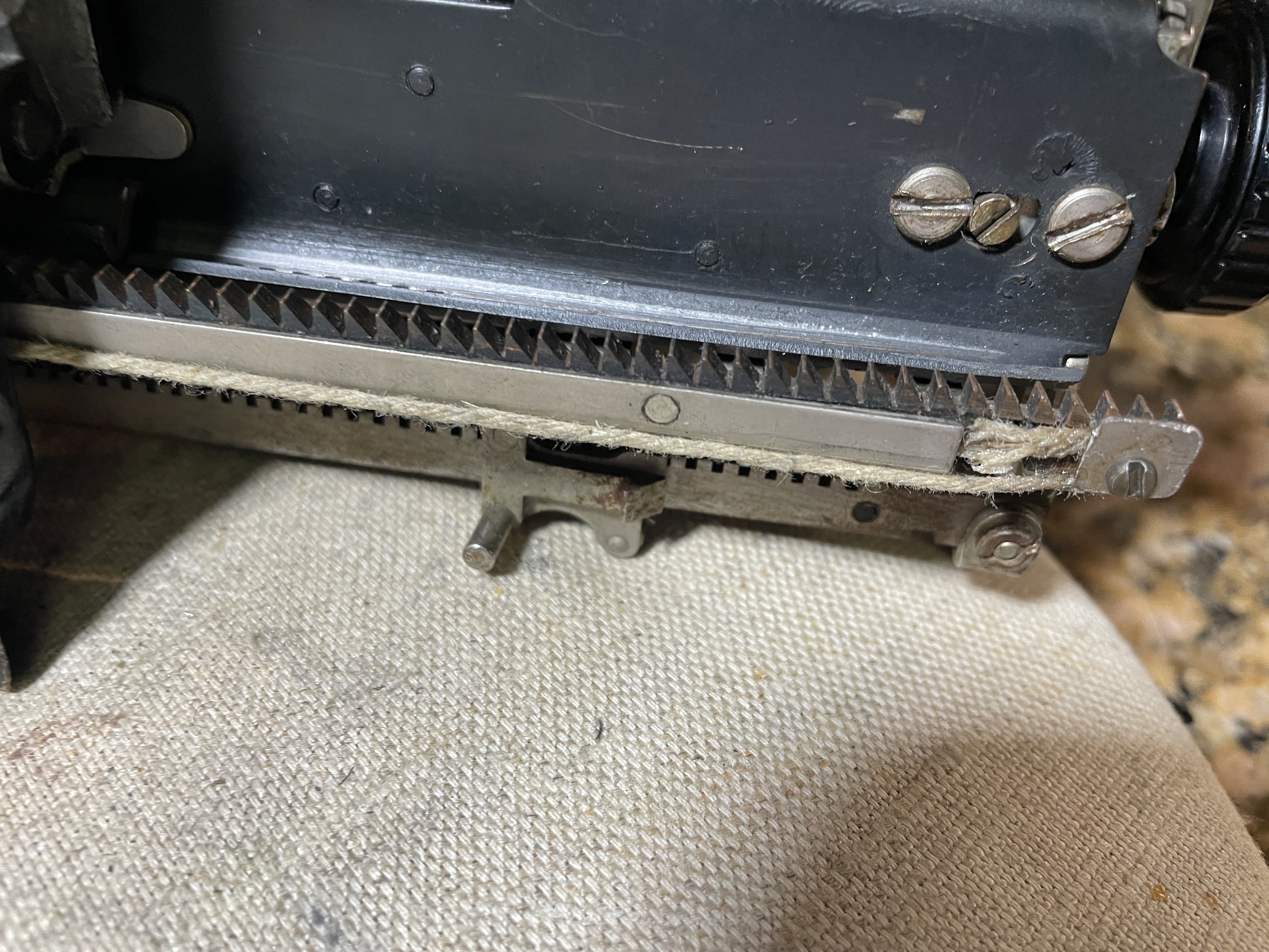 1934 Remington Portable Model 5 typewriter homemade drawstring