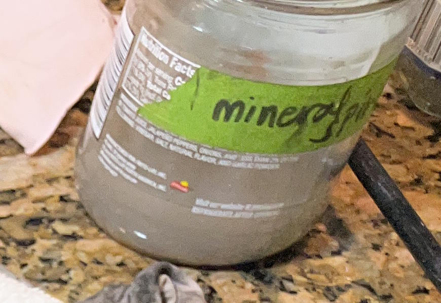 contaminated minreal spirits form Wite Out covered Olympia SM4 typewriter
