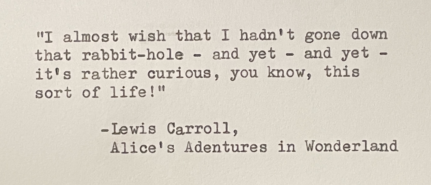 quote from Alice's Adventures in Wonderland