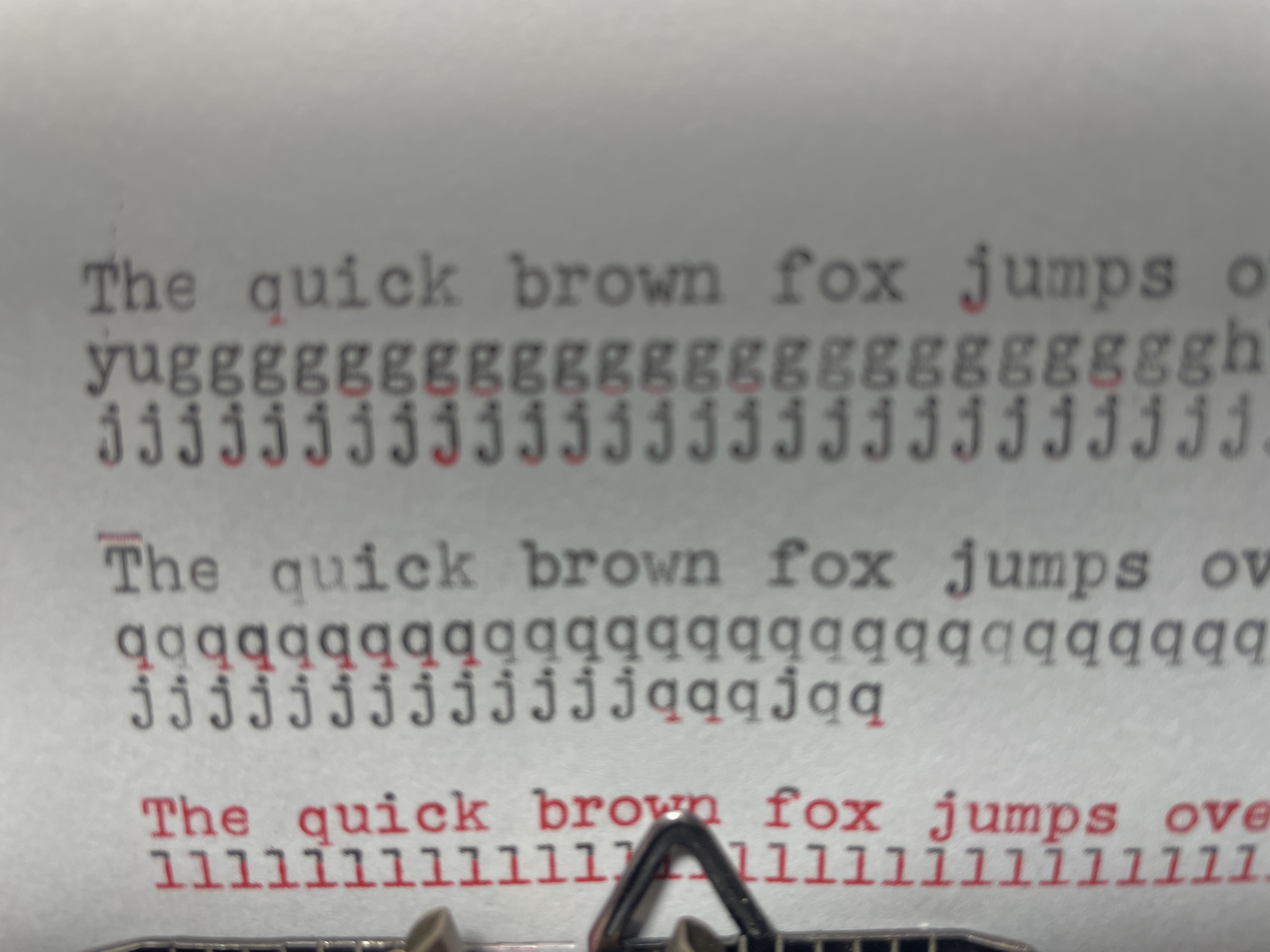 ribbon bleed 1958 Remington Quiet-Riter typewriter