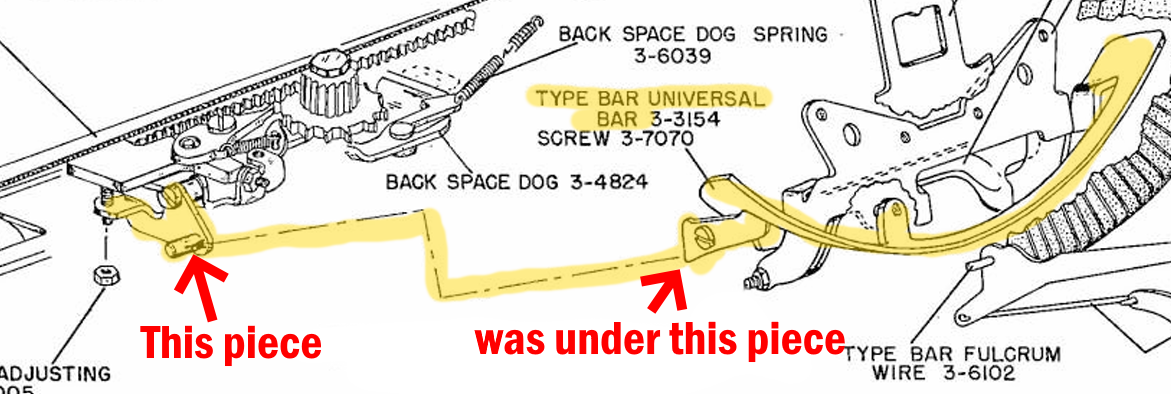 escapement problem of 1958 Remington Quiet-Riter typewriter