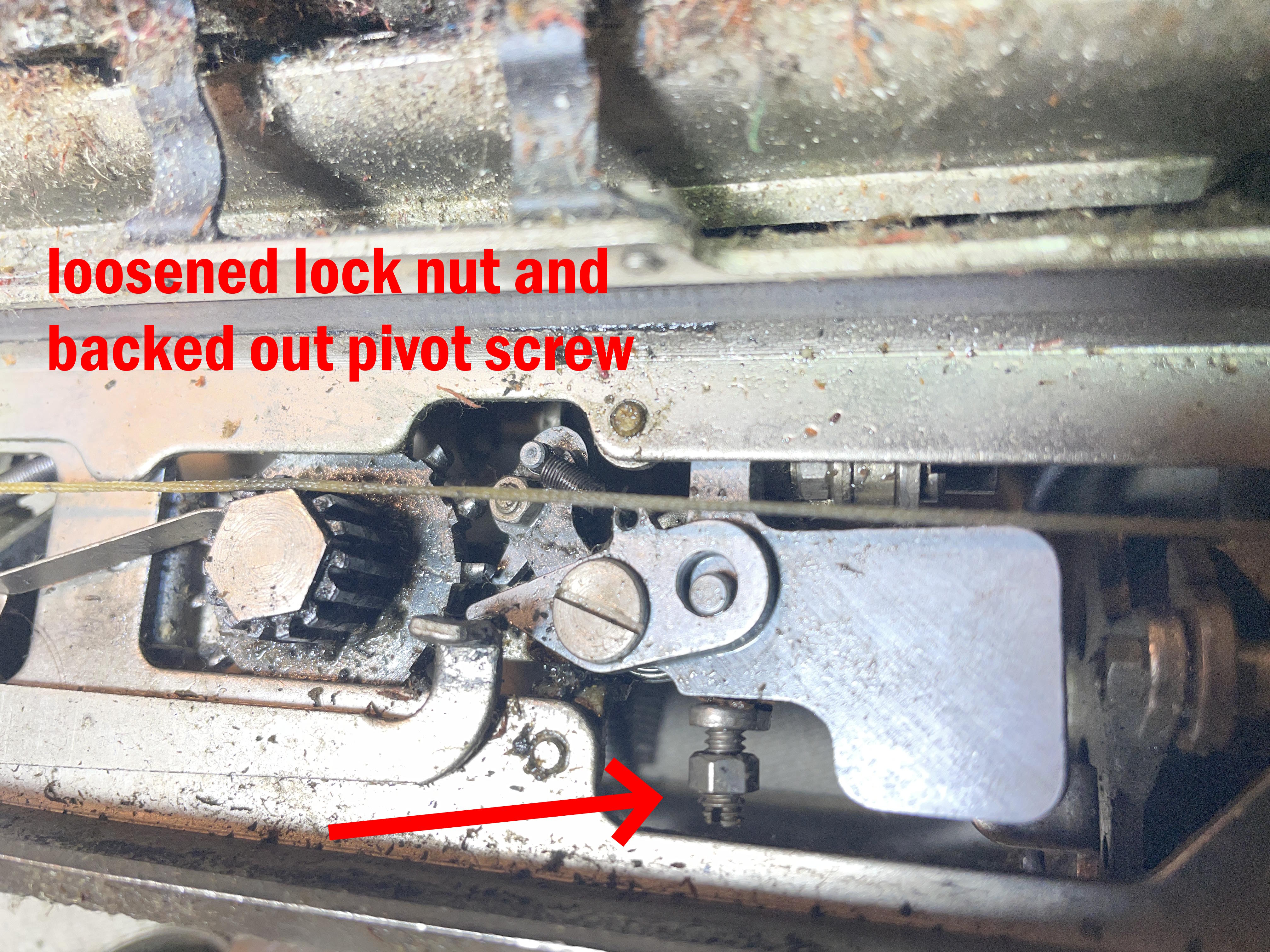 escapement rocker of 1958 Remington Quiet-Riter typewriter