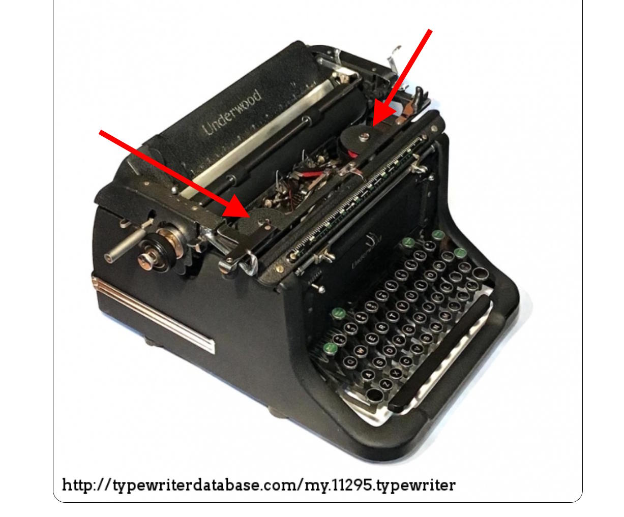 Underwood Master standard typewriter with ribbon covers