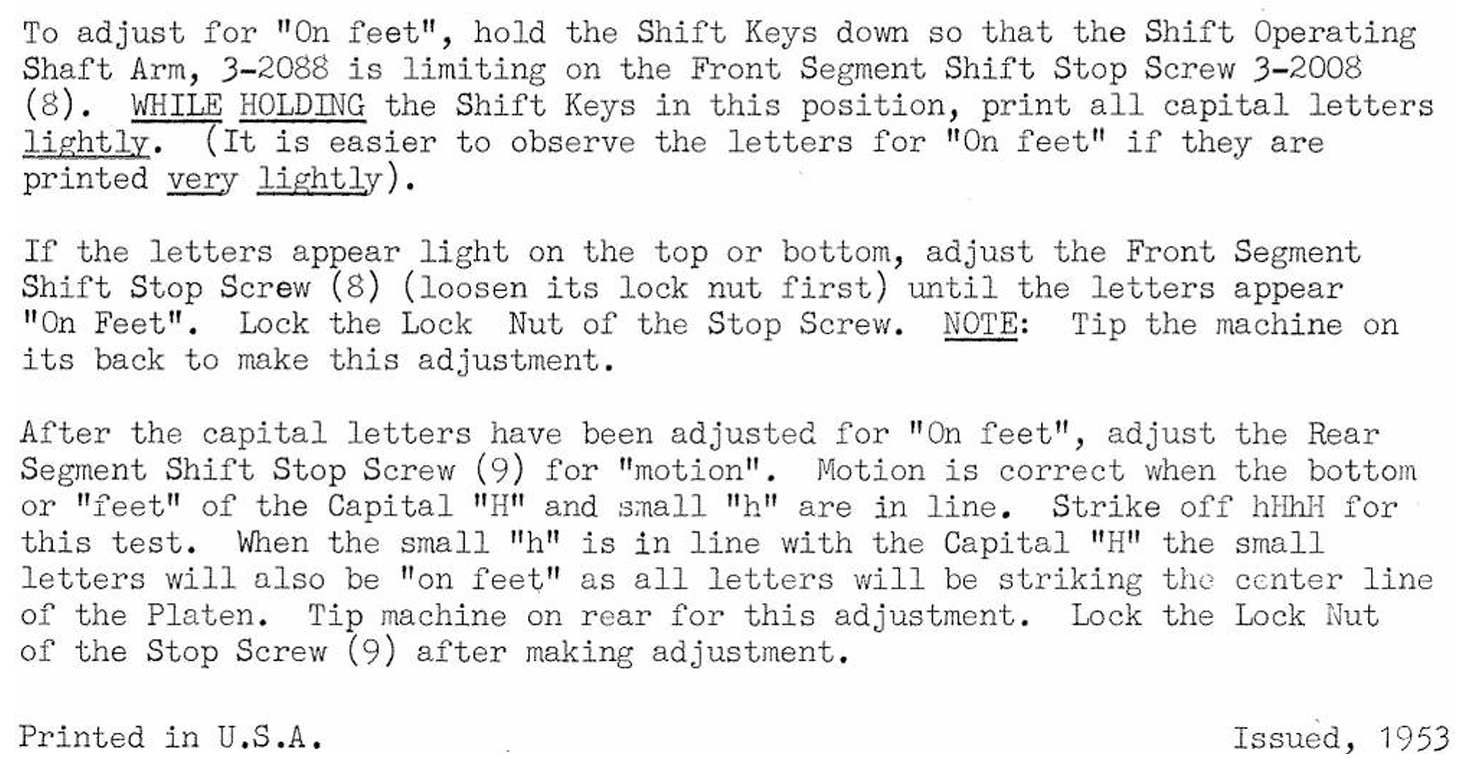 on-feet adjustment Quiet-Riter 