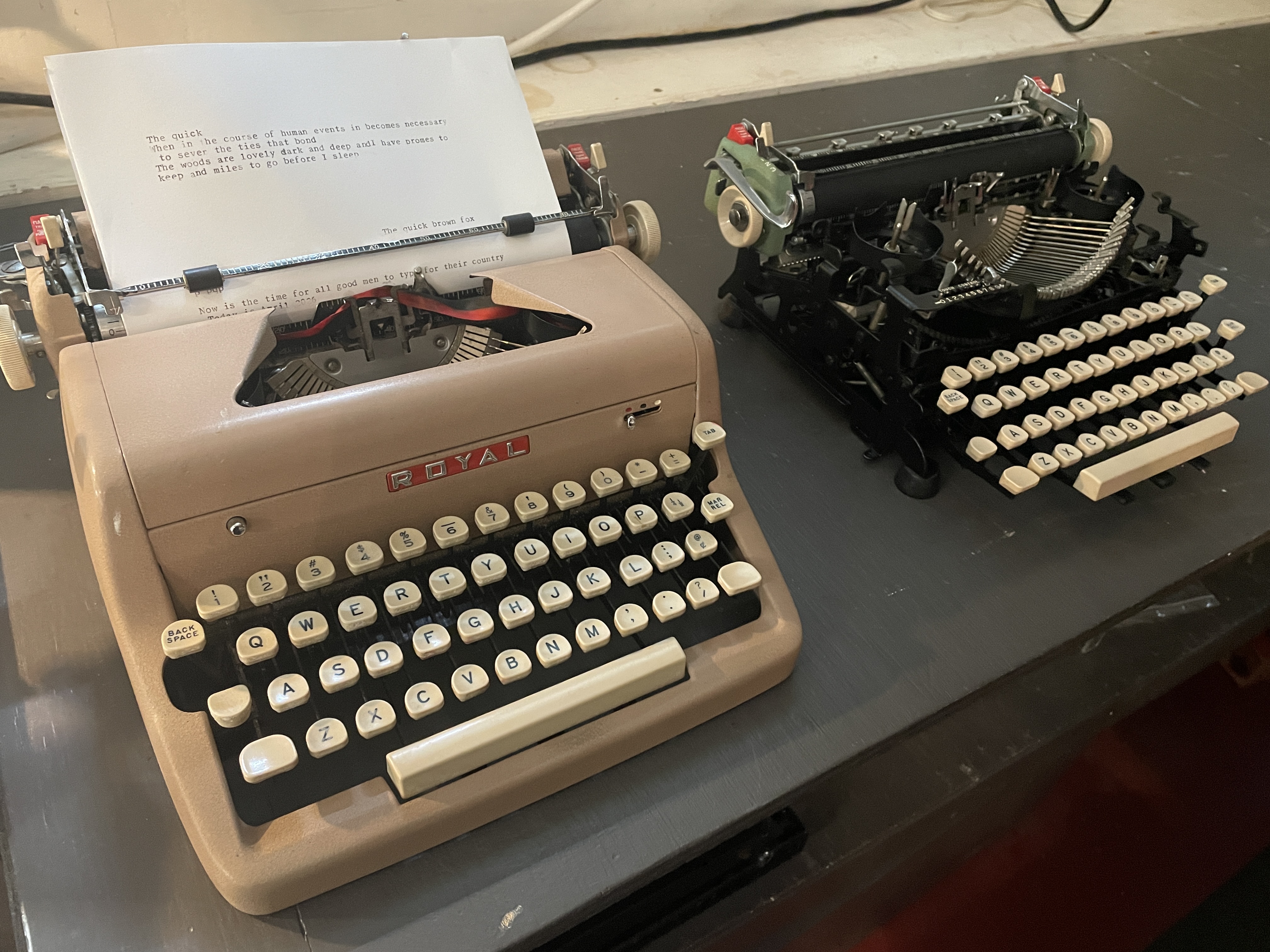 two 1957 Royal QDLs