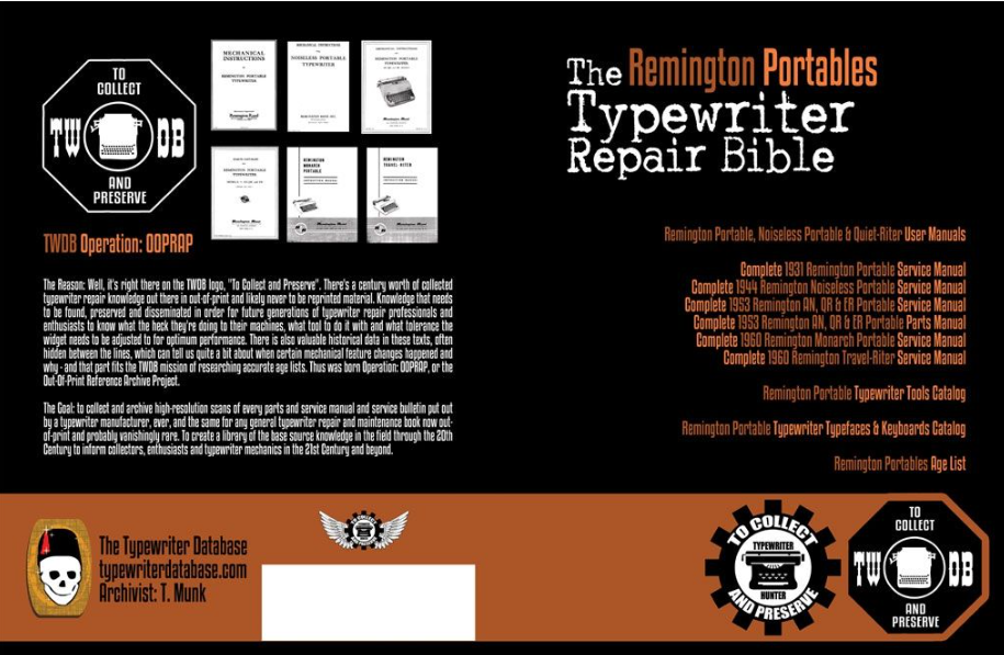 Remington Portable Typewriter Repair Bible