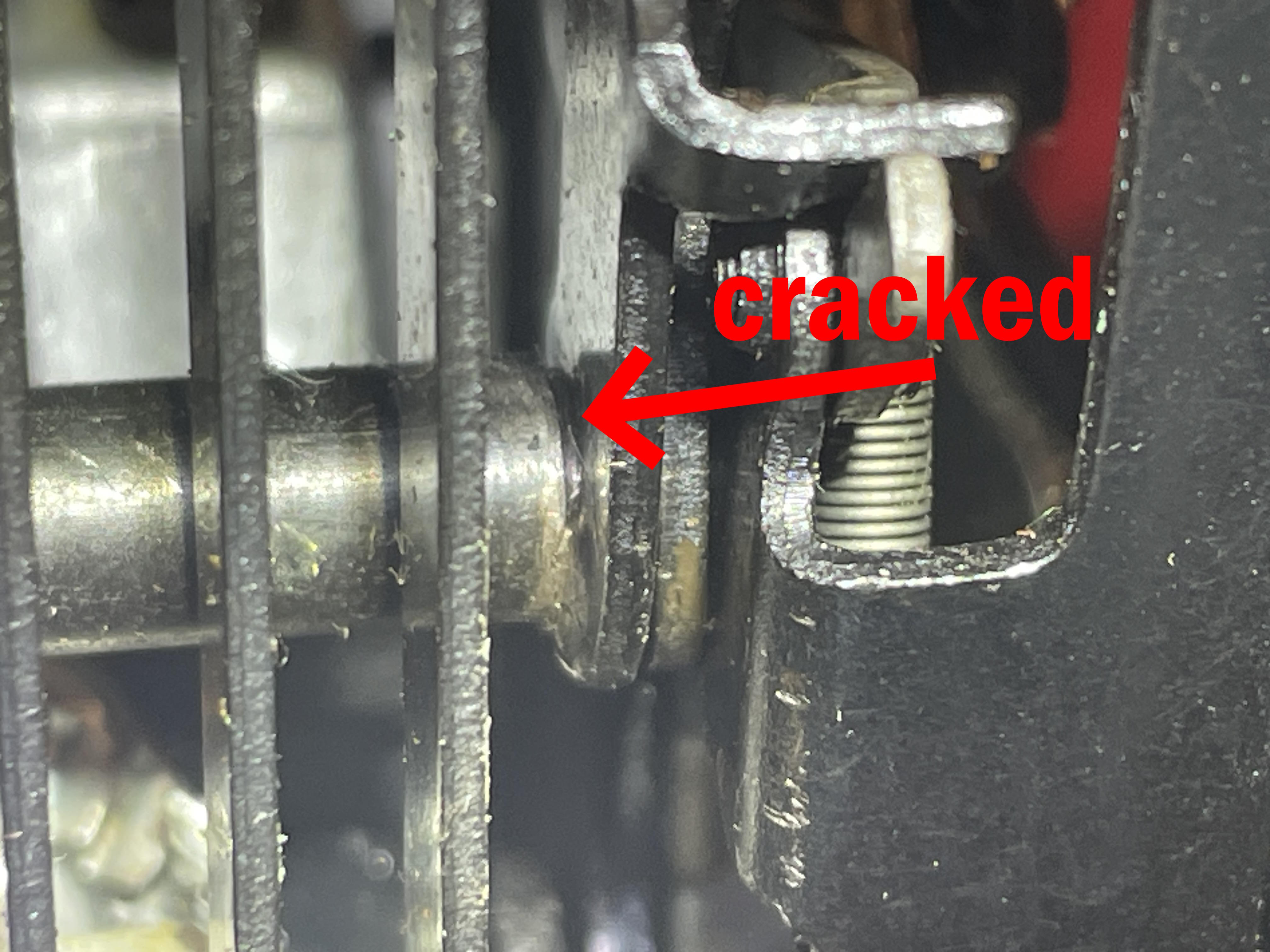 1957 Royal Quiet De Luxe with broken shift and shift lock keys on left/ crack on shift rod