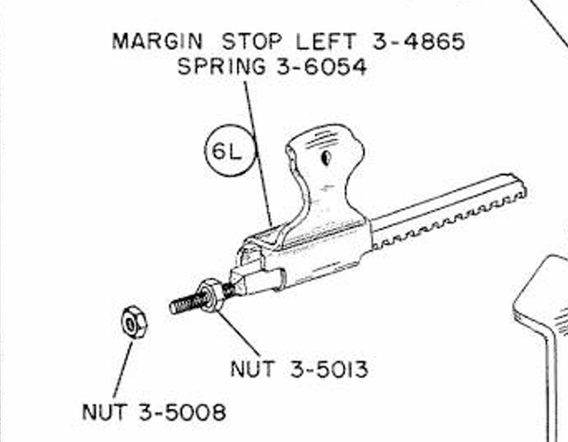 diagramof margin stop rack remington portable