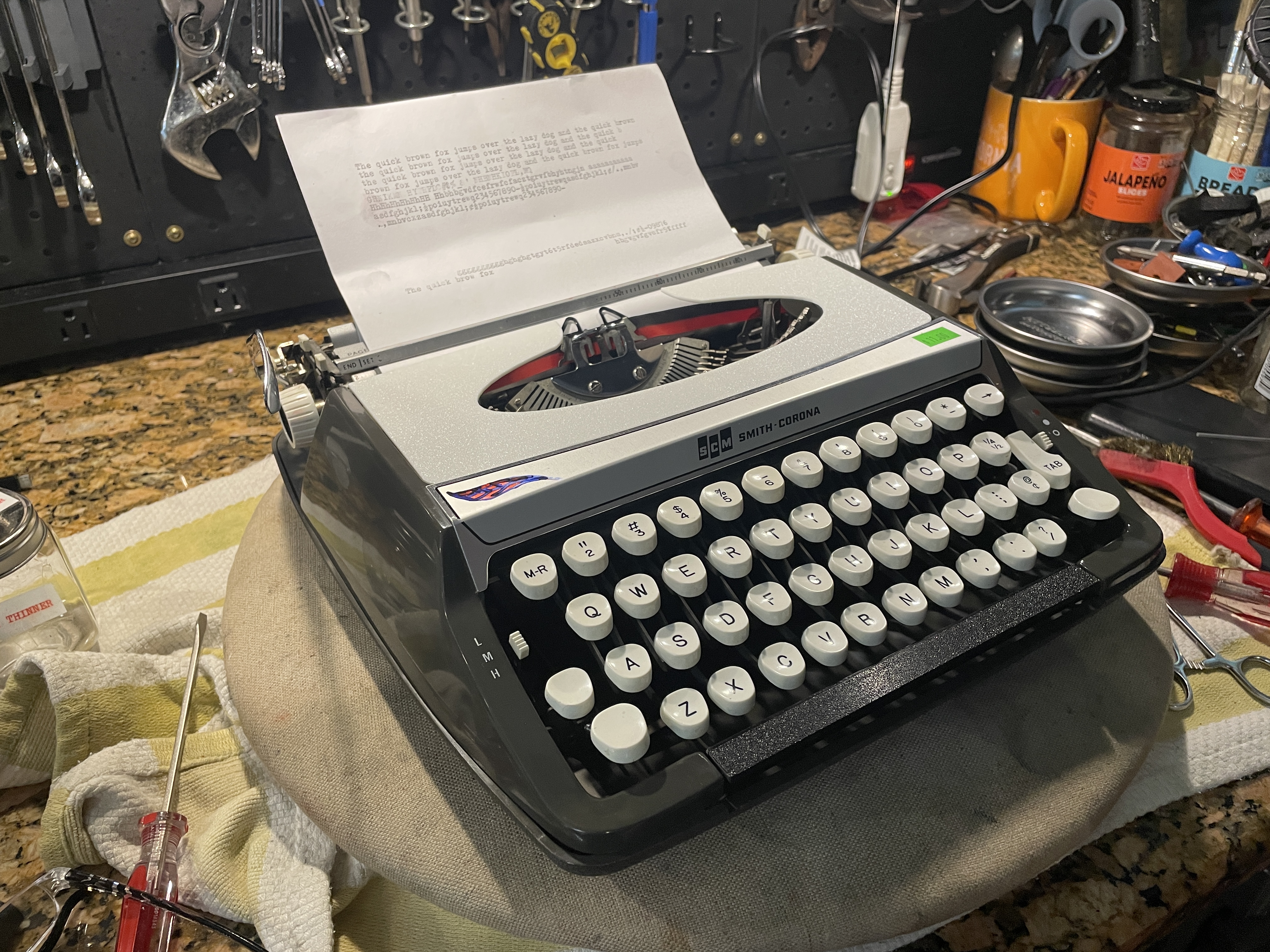 3D printed ribbon cover for Smith-Corona Corsair Deluxe made in England