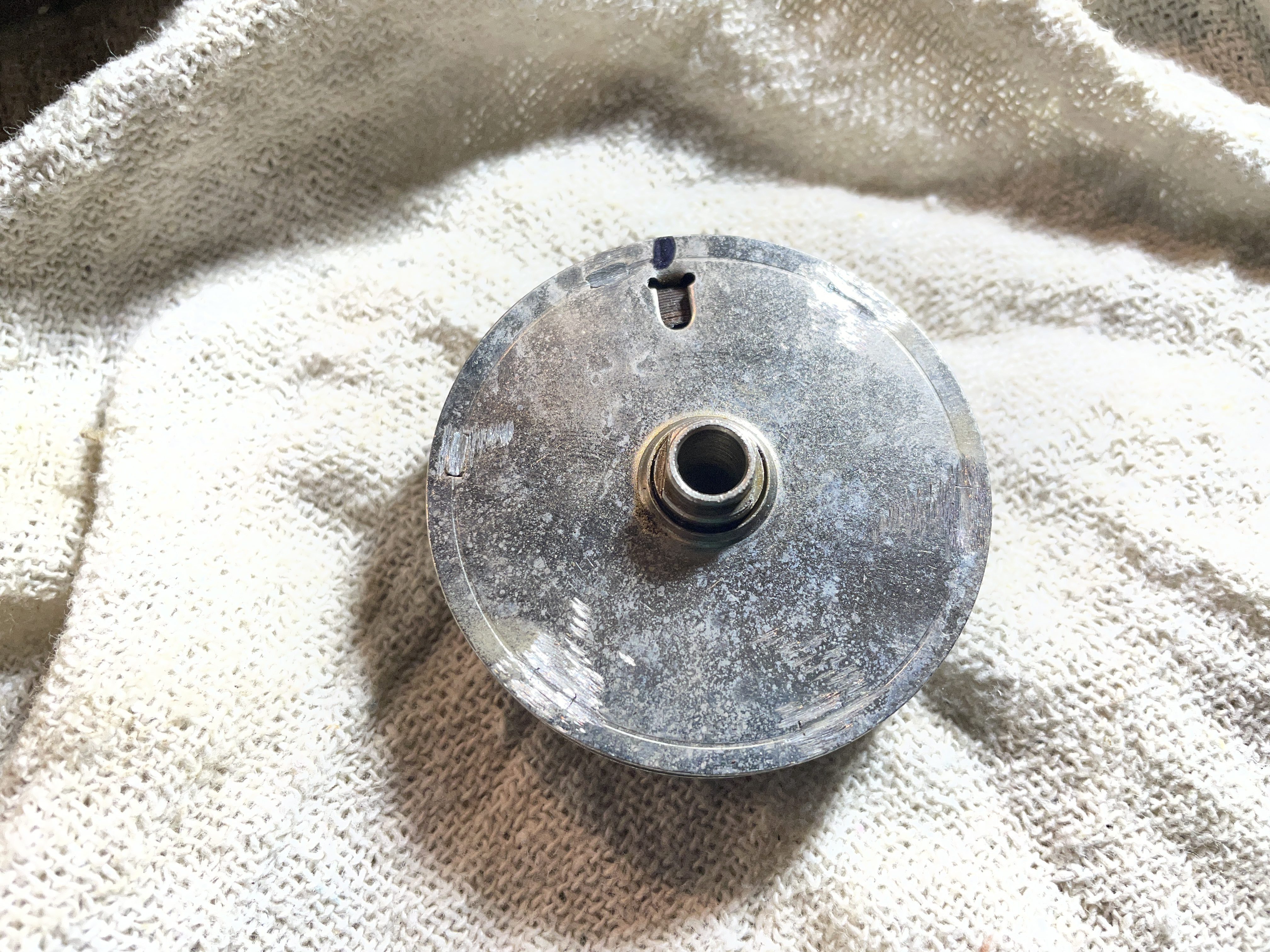 Used Dremel to open Olympia SM mainspring case