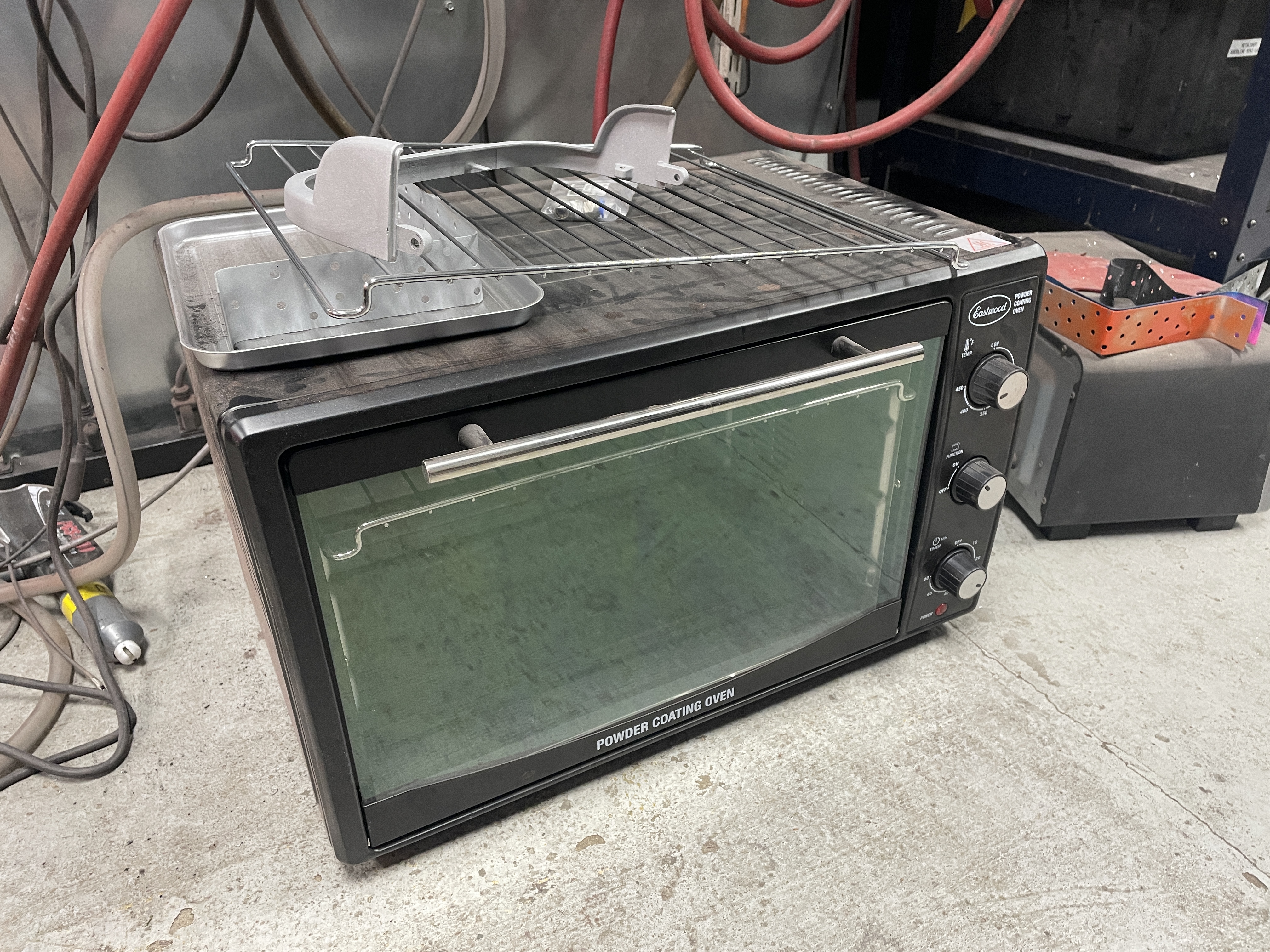 toaster oven for baking powder coated parts