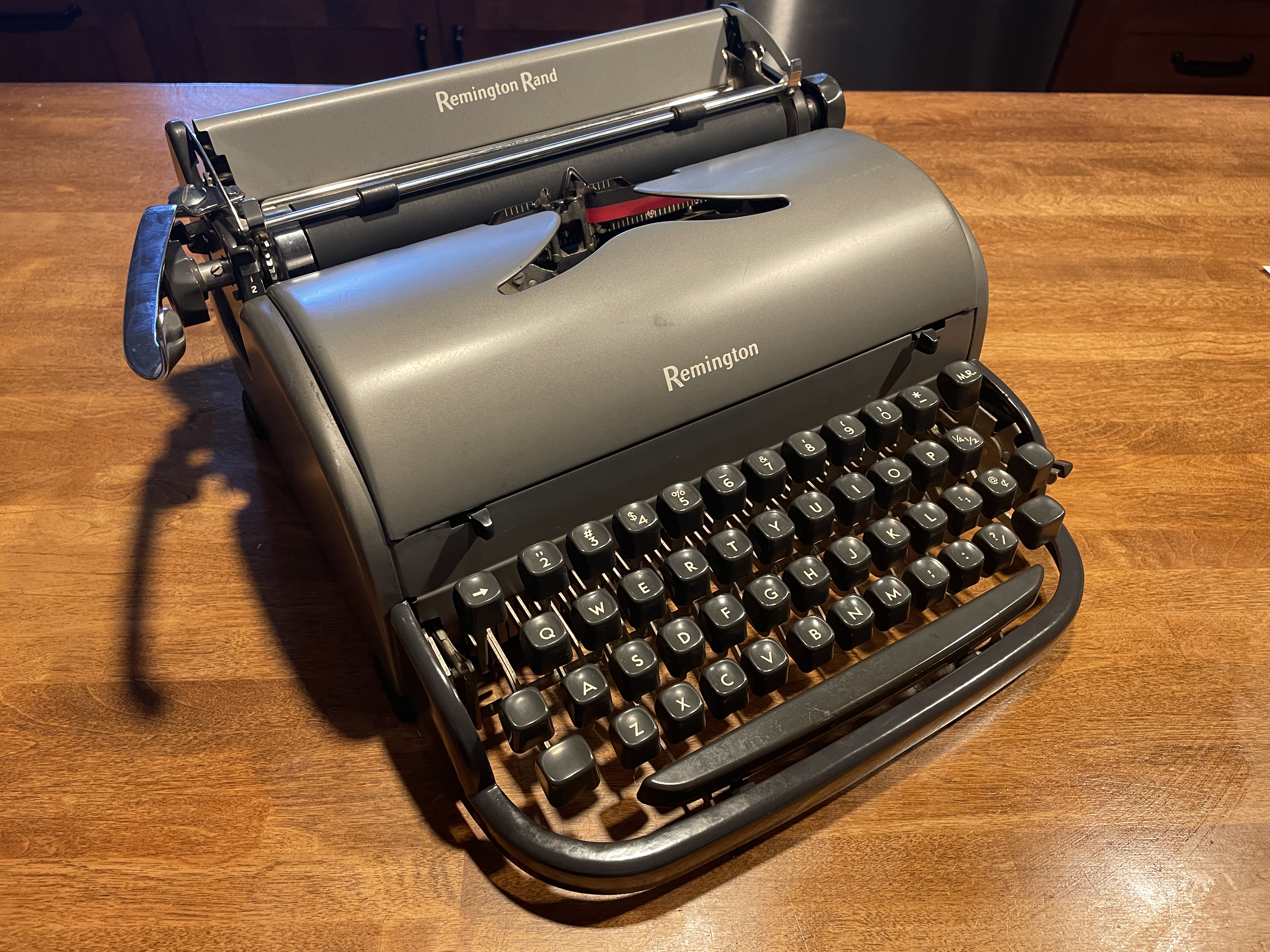 Remington All-New typewriter after powder coating chin piece