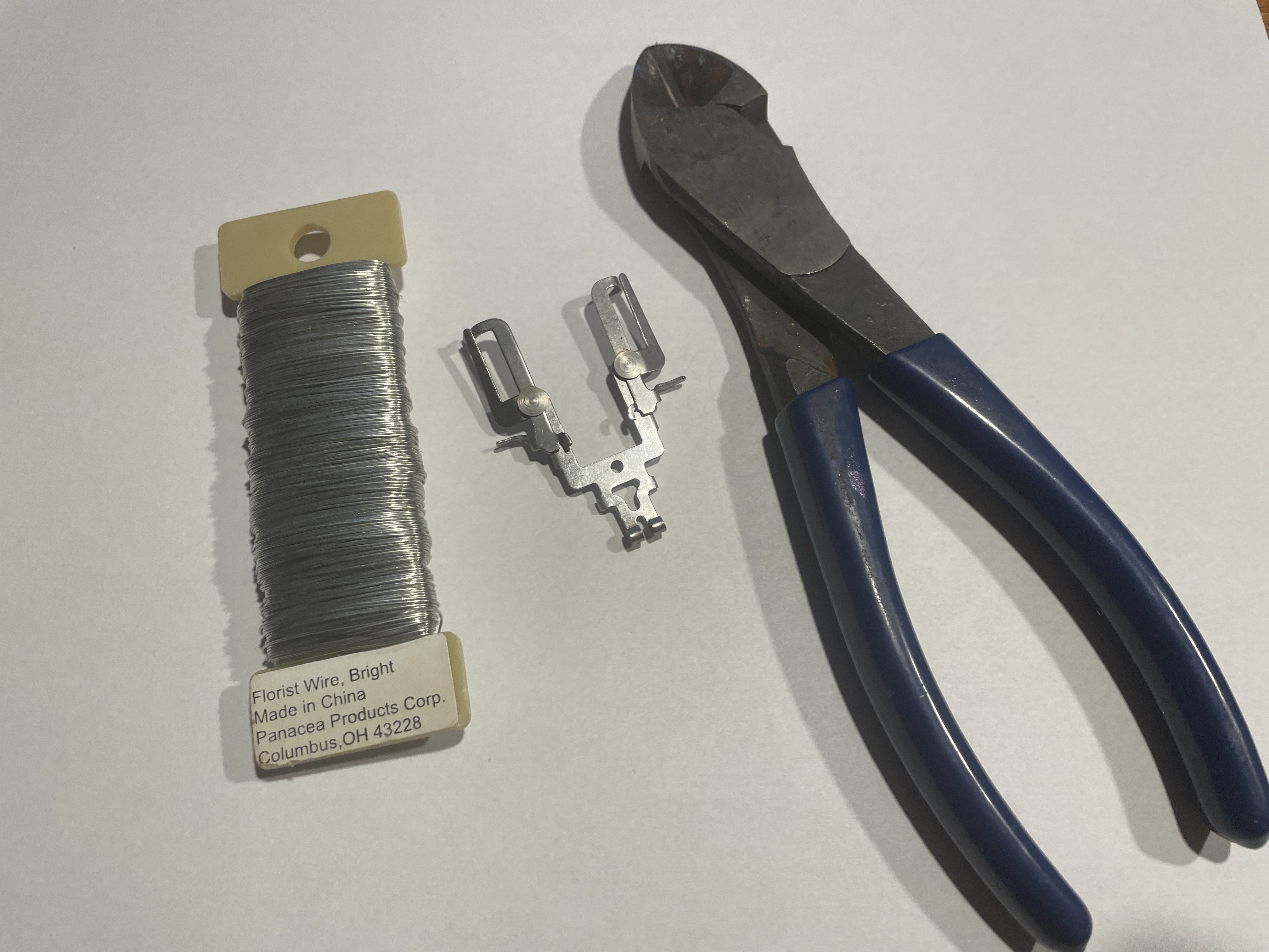 missing ribbon vibrator spring fabricated from florists wire