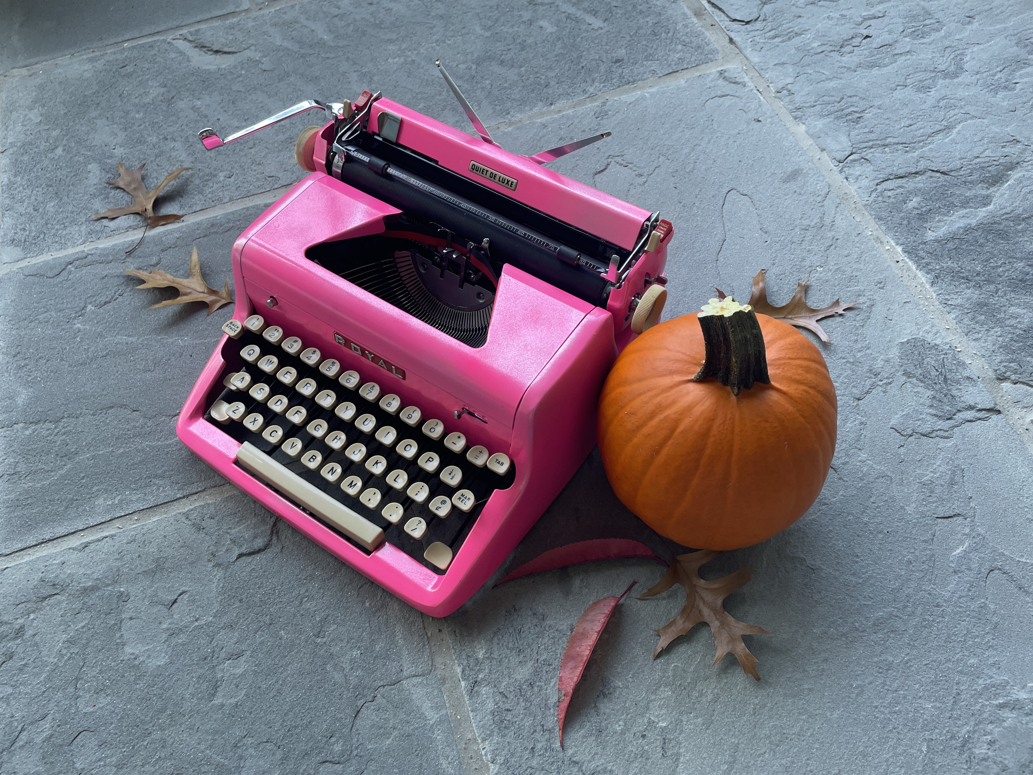 Royal QDL typewriter powder coat with Prismatic Powders Cosmic Sassy