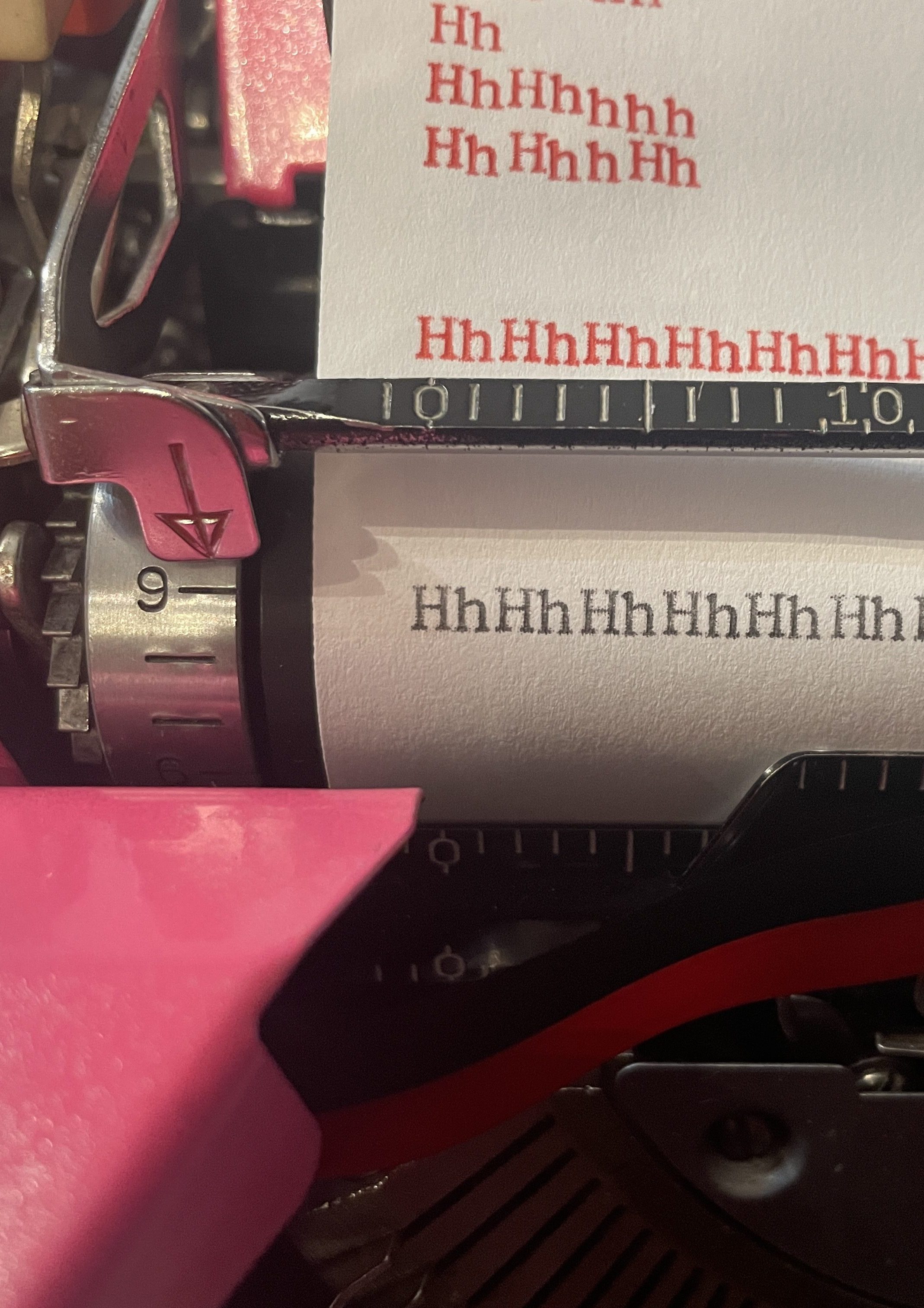 Royal QDL typewriter after on feet and motion adjustments